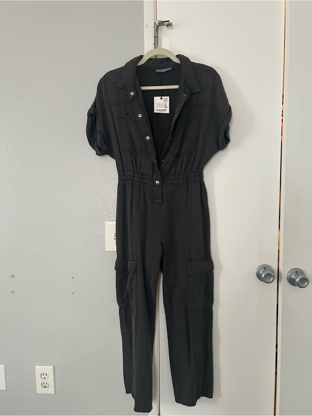 Zara Black Cargo-Style One-Piece Bodysuit for 13-14yr olds